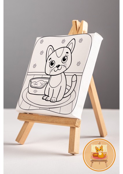 Sevimli Kedi, Çocuk Eğitici Tuval Boyama Hobi Seti modelleri