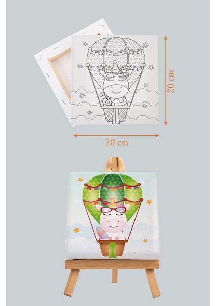 Sevimli Unicorn, Çocuk Eğitici Tuval Boyama Hobi Seti fırsatları