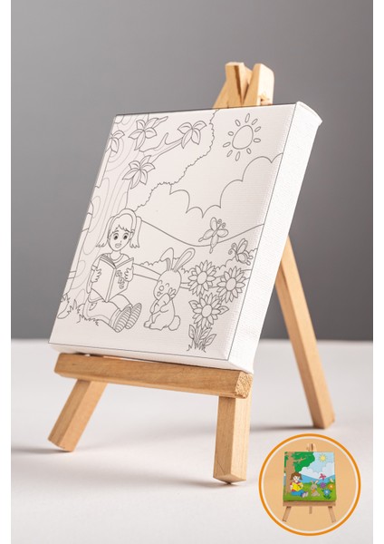 Kitap Okuyan Sevimli Kız, Çocuk Eğitici Tuval Boyama Hobi Seti modelleri