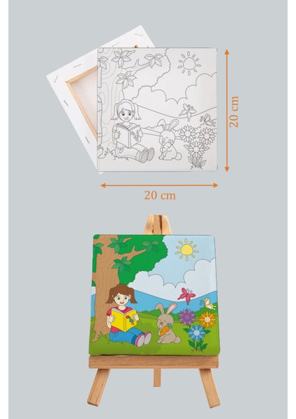 Kitap Okuyan Sevimli Kız, Çocuk Eğitici Tuval Boyama Hobi Seti fırsatları