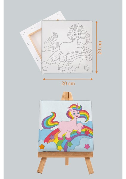 Sevimli Unicorn Kızı, Çocuk Eğitici Tuval Boyama Hobi Seti fırsatları