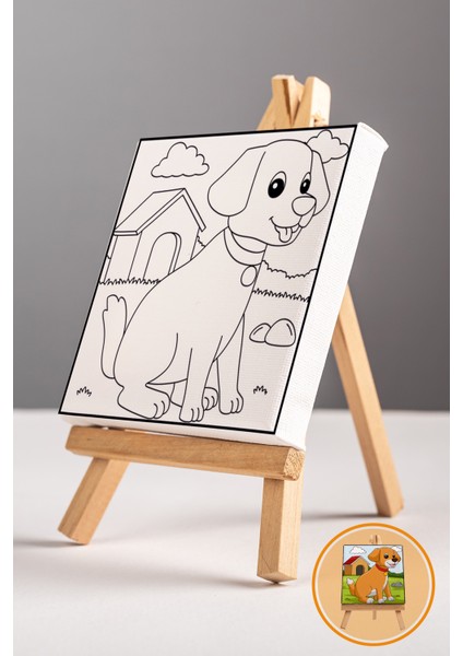 Sevimli Yavru Köpek, Çocuk Eğitici Tuval Boyama Hobi Seti modelleri