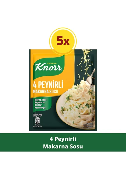 4 Peynirli Makarna Sosu 50g x5