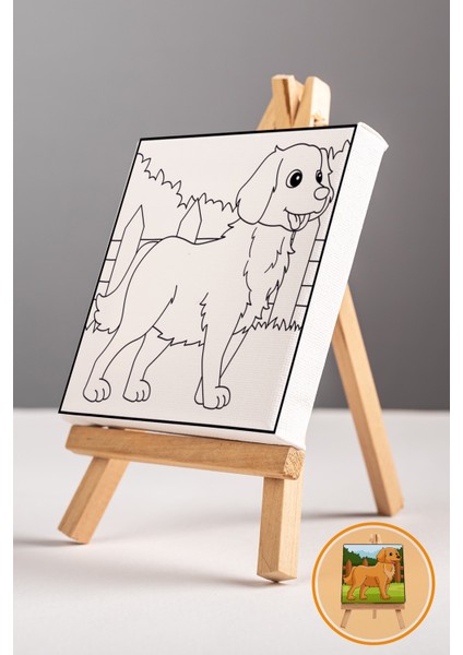 Sevimli Yavru Köpek, Çocuk Eğitici Tuval Boyama Hobi Seti modelleri
