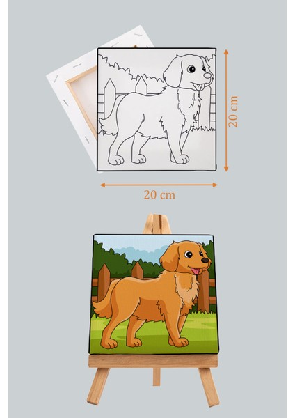 Sevimli Yavru Köpek, Çocuk Eğitici Tuval Boyama Hobi Seti fırsatları
