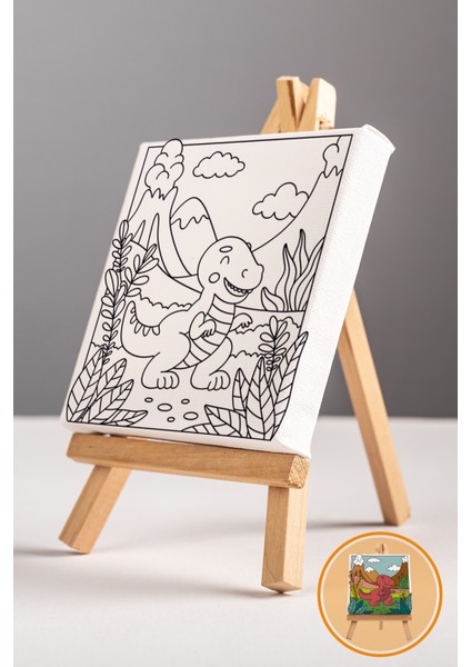 Sevimli Yavru Dinazor, Çocuk Eğitici Tuval Boyama Hobi Seti modelleri