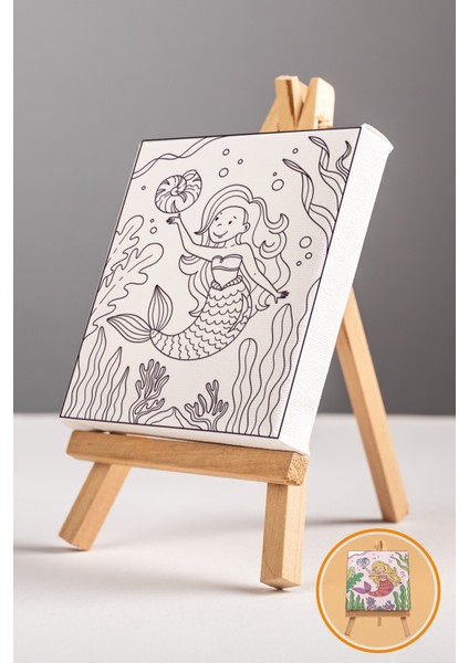 Sevimli Deniz Kızı, Çocuk Eğitici Tuval Boyama Hobi Seti modelleri