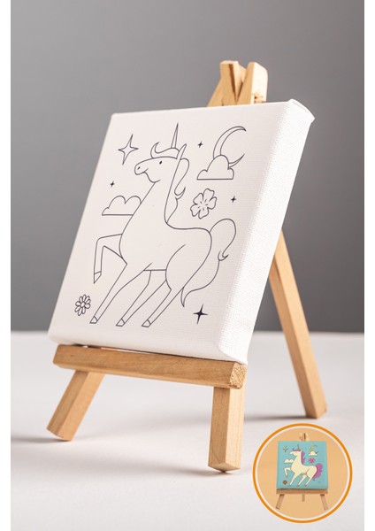 Sevimli Unicorn,kız Çocuğu Eğitici Tuval Boyama Hobi Seti modelleri