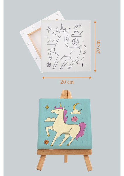 Sevimli Unicorn,kız Çocuğu Eğitici Tuval Boyama Hobi Seti fırsatları
