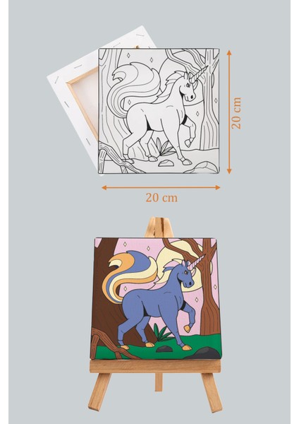 Sevimli Unicorn, Çocuk Eğitici Tuval Boyama Hobi Seti fırsatları