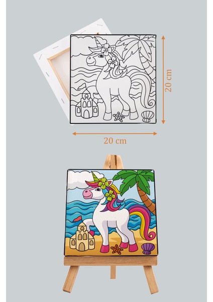 Sevimli Unicorn, Çocuk Eğitici Tuval Boyama Hobi Seti fırsatları