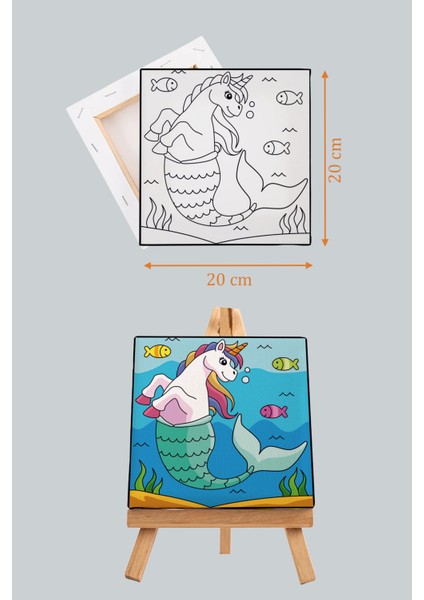 Sevimli Unicorn, Çocuk Eğitici Tuval Boyama Hobi Seti fırsatları