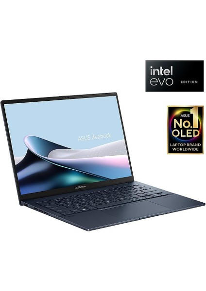 Zenbook 14 – 14" OLED 3k Dokunmatik 2'si 1 Arada Laptop Intel Core Ultra 7 155H Intel Arc Graphics 32GB LPDDR5X Ram 1tb Pcle 4 SSD Win 11 Pro Mavi