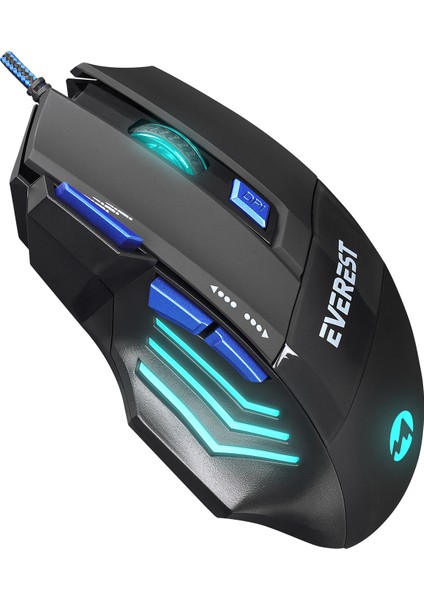 SM-G23 X-Speed Siyah/gümüş 2in1 7200DPI Makrolu Oyuncu Mouse +Gaming Mouse Pad