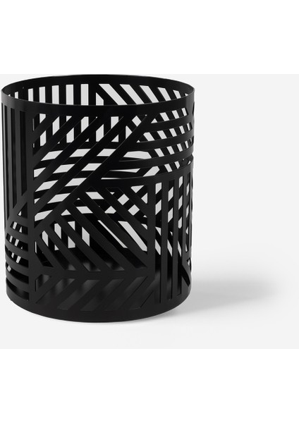 Dekoratif Metal Çöp Kovası - Keseli Çöp Kovası - Ofis Aksesuar - Canistrum Large