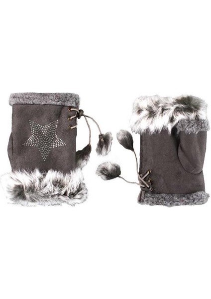 Parmaksız Tasarım Yıldız ve Parıltı Taşlı Kadın Eldiven Ayarlanır fırsatları