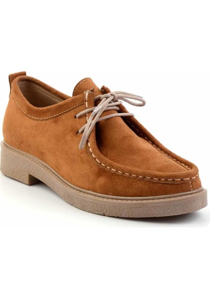 Camel Süet Kadın Loafer Ayakkabı K01474020202