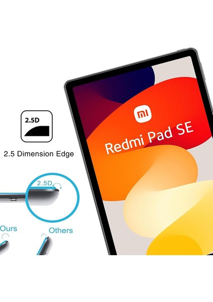 Xioami Redmi Pad Se 11 Inç Uyumlu Temperli Ekran Koruyucu Kırılmaz Cam 2022