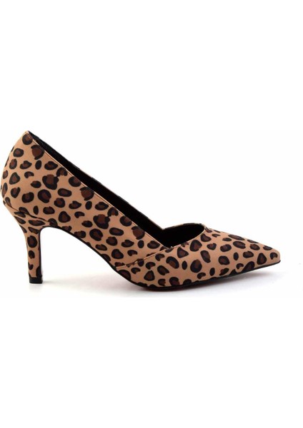 Leopar Kumaş Kadın Klasik Topuklu Ayakkabı K01231402804
