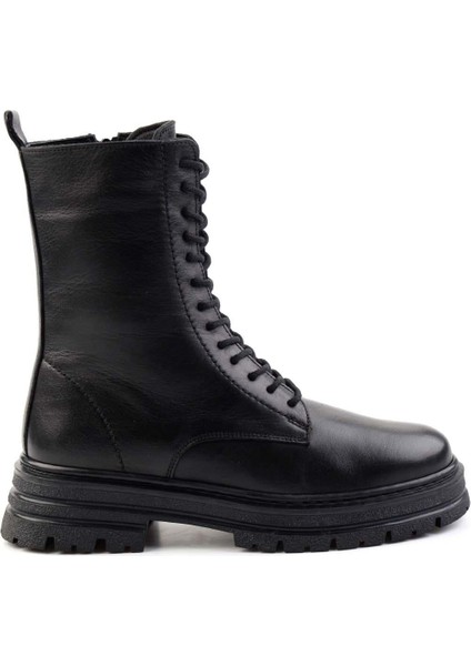 Siyah Deri Kadın Bot & Bootie K02750242903 fiyatları
