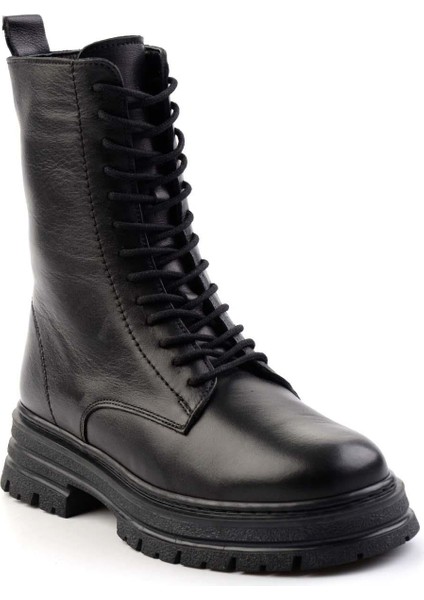 Siyah Deri Kadın Bot & Bootie K02750242903 modelleri