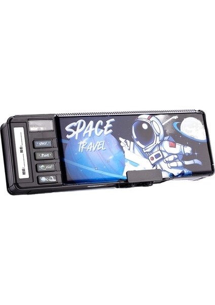 Çok Fonksiyonlu Kırtasiye Kutusu Kod Kilitli Kalem Kutusu Çift Katmanlı Büyük Kapasite (Yurt Dışından)