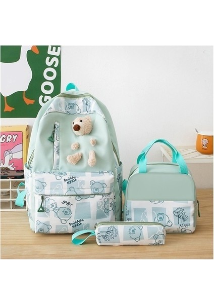 Büyük Kapasiteli Öğrenci Okul Çantası Sırt Çantası Üç Parçalı Set (Yurt Dışından)