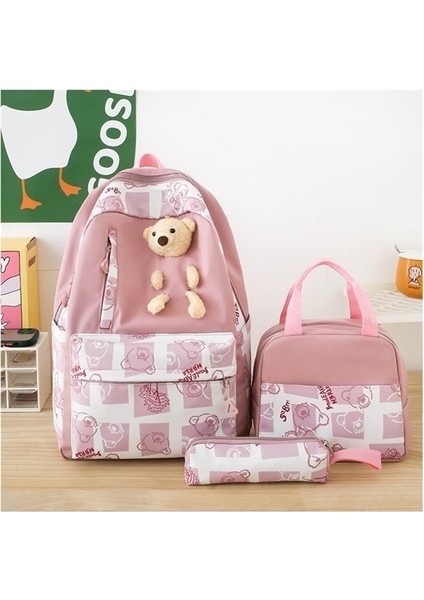 Büyük Kapasiteli Öğrenci Okul Çantası Sırt Çantası Üç Parçalı Set (Yurt Dışından)