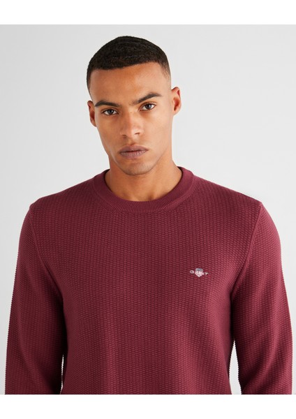 Erkek Bordo Regular Fit Bisiklet Yaka Kazak 8030210.638 fırsatları