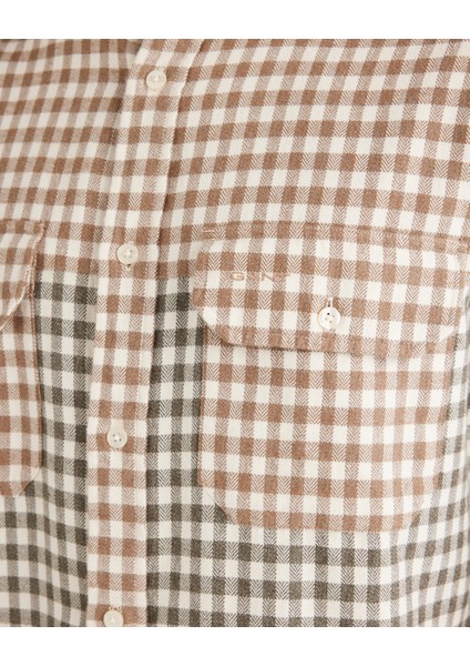 Erkek Yeşil Regular Fit Gömlek Yaka Ekose Gömlek 3824316T.301 indirimleri