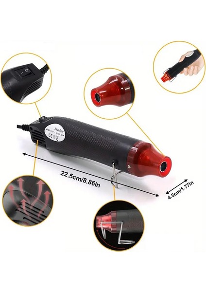 220V 300W Sıcak Hava Isı Tabancası & 200 Parça Kablo Set fırsatları