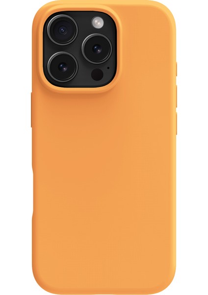 iPhone 16 Pro Magsafe Rubber Fit Silikon Kılıf Orange Sorbet