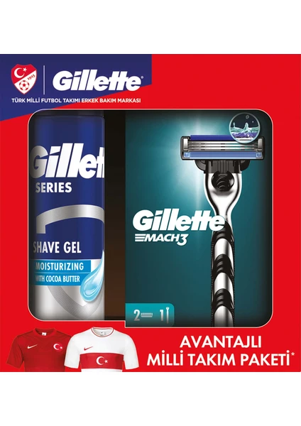 Mach 3makine 2 Yedekli + Series Tıraş Jeli 200 ml