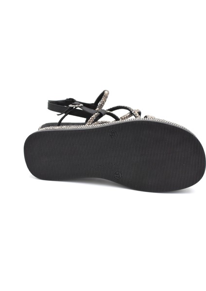(Park Moda) Taş Biye Detaylı Kadın Sandalet Siyah