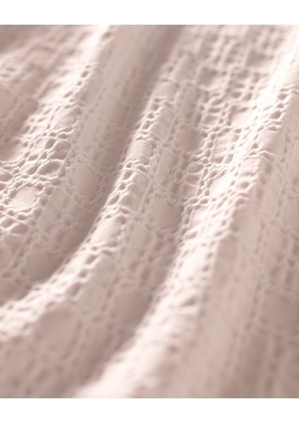 Aceline Çift Kişilik %100 Pamuk Yatak Örtüsü - Beyaz fırsatları