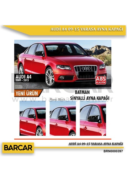 Audi A4 Yarasa Batman Ayna Kapağı 09-15