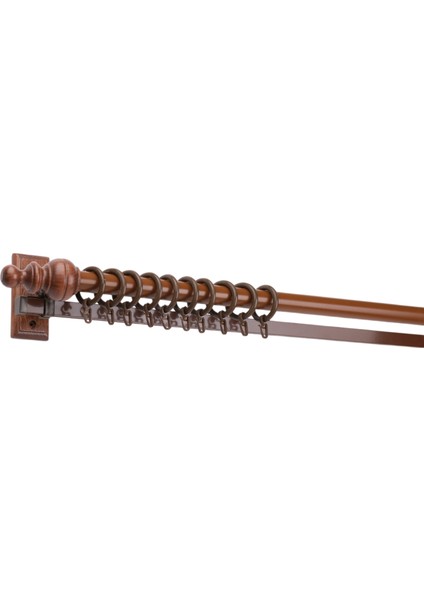 Art Ceviz Tek Raylı Ahşap Rustik Perde Askısı Rustik Borusu modelleri