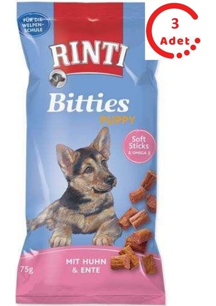 Bitties Puppy Tavuklu ve Ördekli Yavru Köpek Tamamlayıcı Ödül 75 gr x 3 Adet