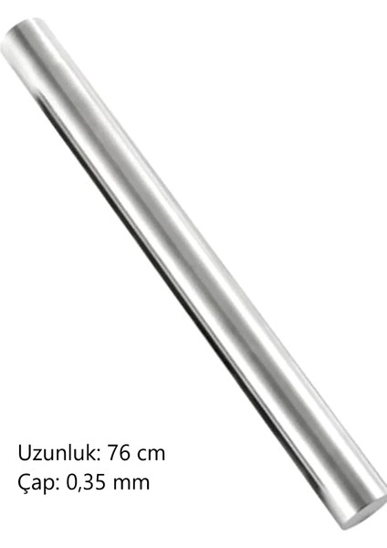 76 Cm Paslanmaz Metal Profesyonel Oklava Eşsiz Hamur Açma Deneyimi Dayanıklı Ve Ergonomik