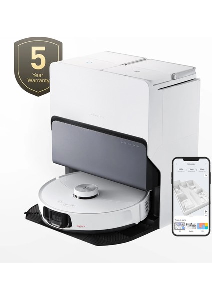 S8 Maxv Ultra 10000PA Ultra Çekim Gücü Hepa Filtreli Ultra Donanımlı Premium Akıllı Robot Süpürge - Luciole + Lambader