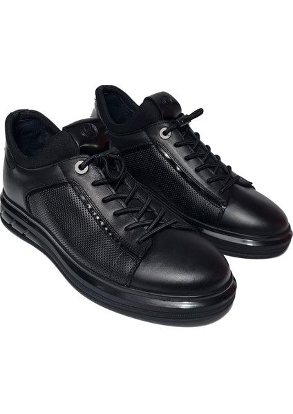 Lastik Bağlı Streçli Parlak Deri Lazer Baskılı Erkek Casual Ayakkabı K2414-9111 modelleri