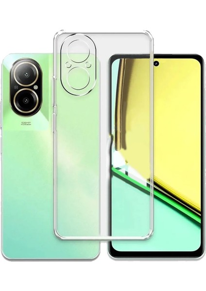 Caseworld Realme 12 Lite Kapak Kamera Korumalı Süper Silikon Şeffaf Kılıf