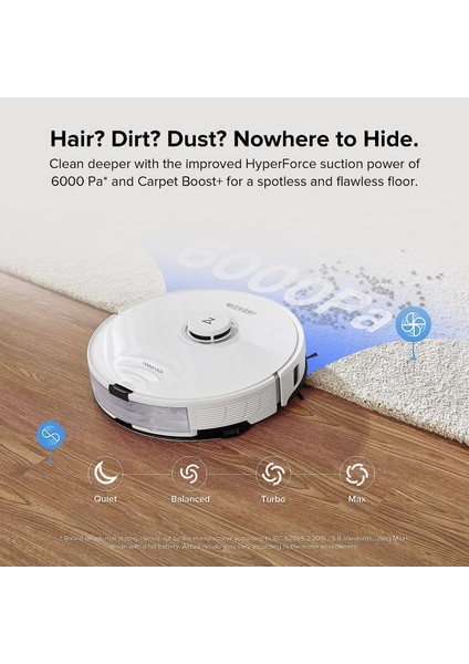 S8 Maxv Ultra 10000PA Ultra Çekim Gücü Hepa Filtreli Ultra Donanımlı Premium Akıllı Robot Süpürge - Luciole + Lambader