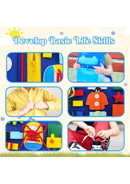 Erkek ve Kız Çocukları Için Busy Board Montessori Eğitici Seyahat Oyuncak 1-4 Yaş (Yurt Dışından)