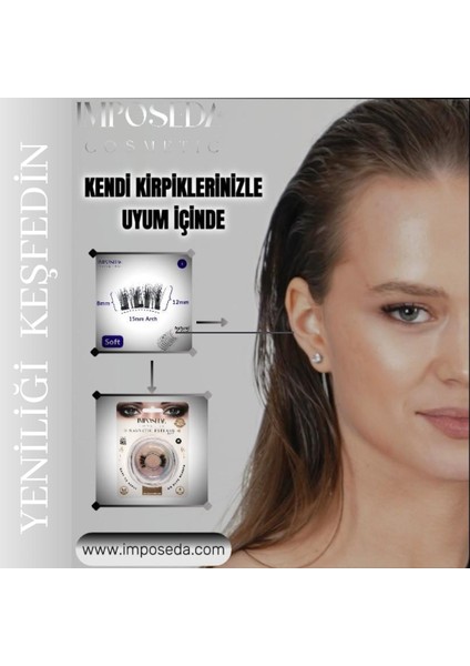 Mıknatıslı Kirpik Soft Kısa Ve Seyrek Kirpikler İçin Özel Olarak Tasarlandı Tekrar Tekrar Kullanılabilir Suya Dayanıklı Mıknatıs Kirpik