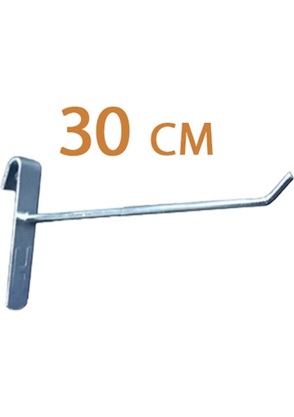 20 Adet 30 cm Metalik Tel Pano Kancası, Bijuteri Kancası, Mağaza Kancası, Aksesuar Askısı