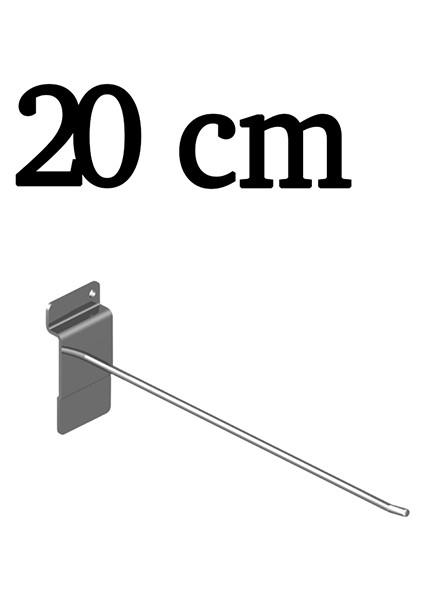 20 Adet 20 cm Kanallı Pano Kancası, Bijuteri Kancası, Aksesuar Askısı, Çok Amaçlı Askı