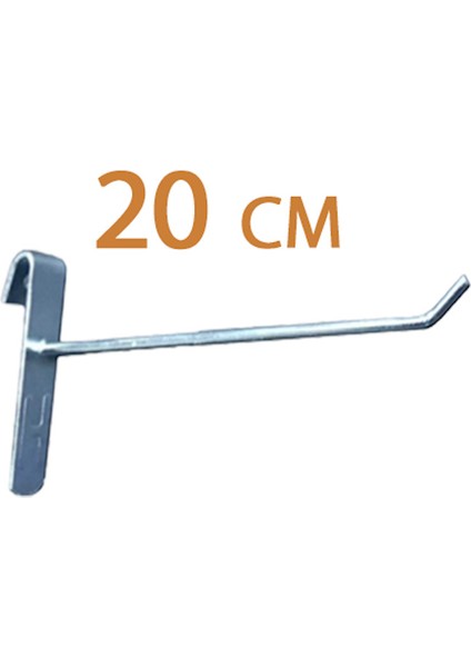 20 Adet 20 cm Metalik Tel Pano Kancası, Bijuteri Kancası, Mağaza Kancası, Aksesuar Askısı