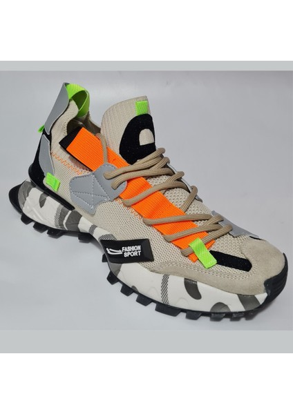 Bağlı Lastikli Triko Fashion Sport Erkek Spor Ayakkabı 19279