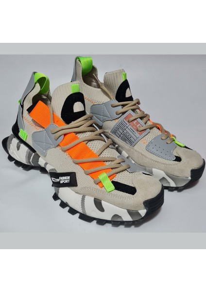 Bağlı Lastikli Triko Fashion Sport Erkek Spor Ayakkabı 19279 modelleri